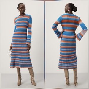 SIMON MILLER Axon Knit Dress Wool Casual Crew Neck Long Sleeve